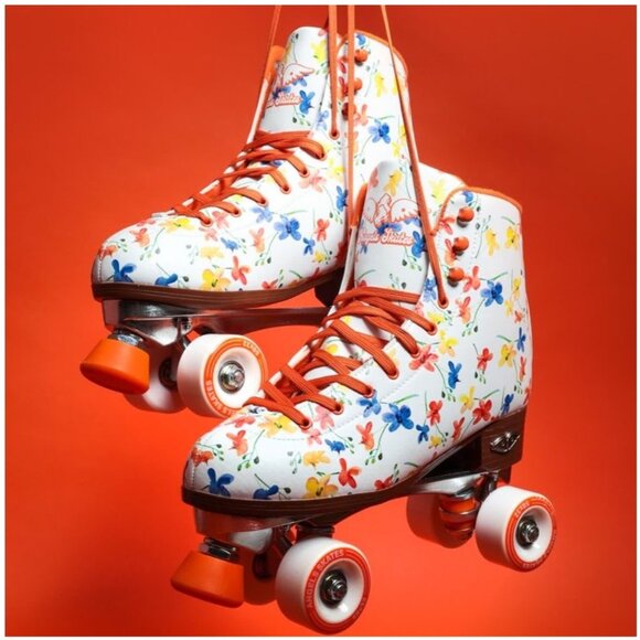 NIB - Angels Skates Retro Roller Skates, Floral -  Size 7 - Picture 1 of 10